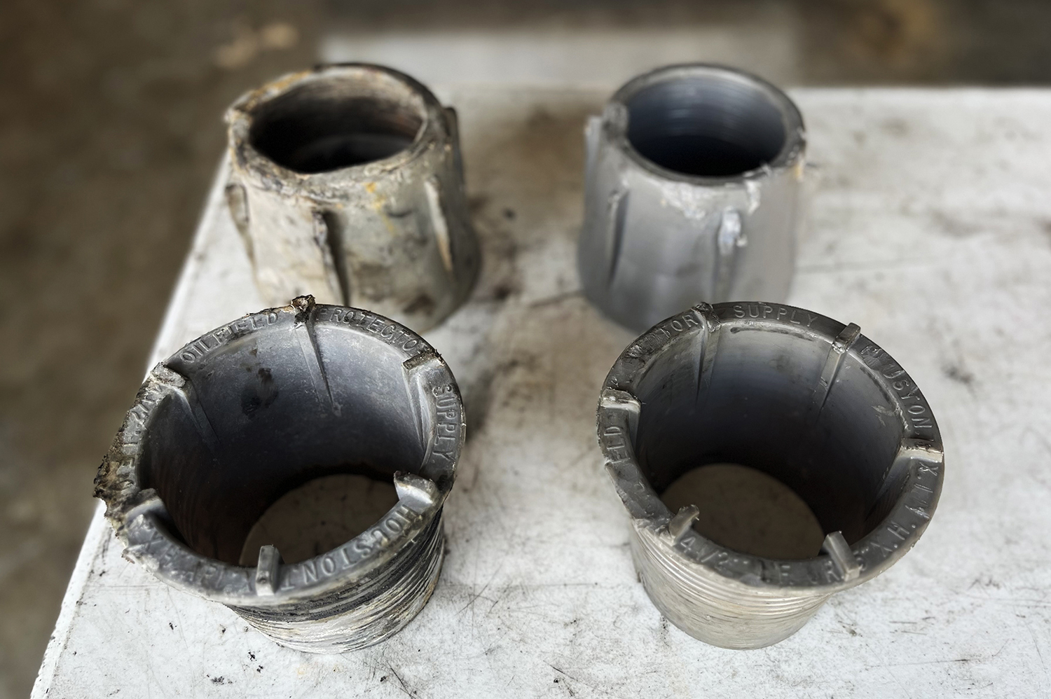 before :|: Refurbished thread protectors :|: after