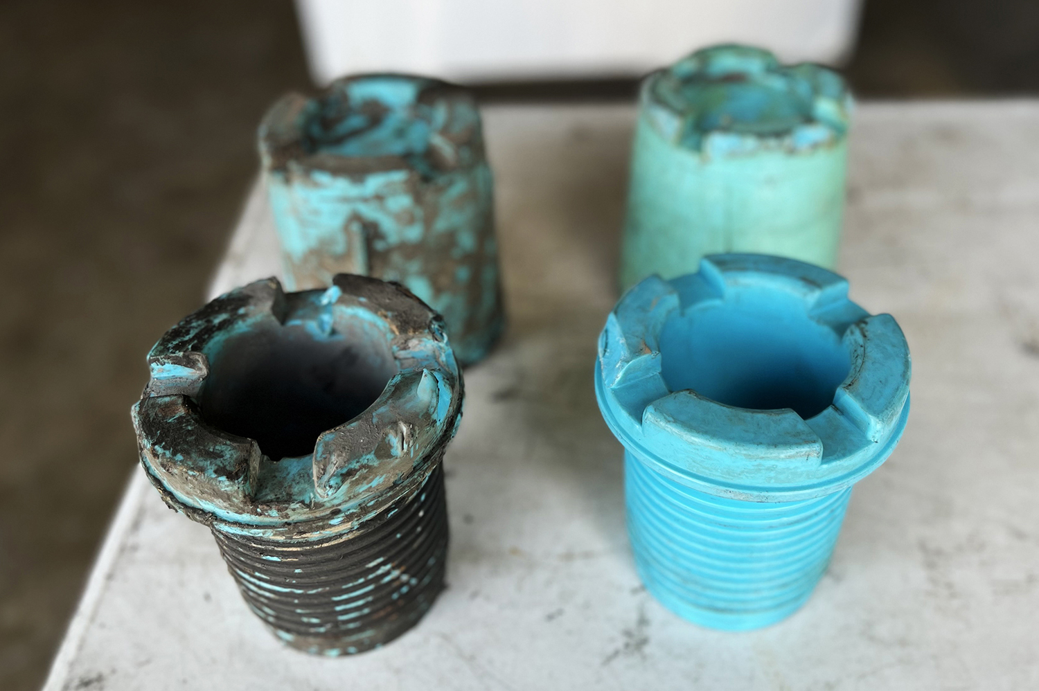 before :|: Refurbished thread protectors :|: after