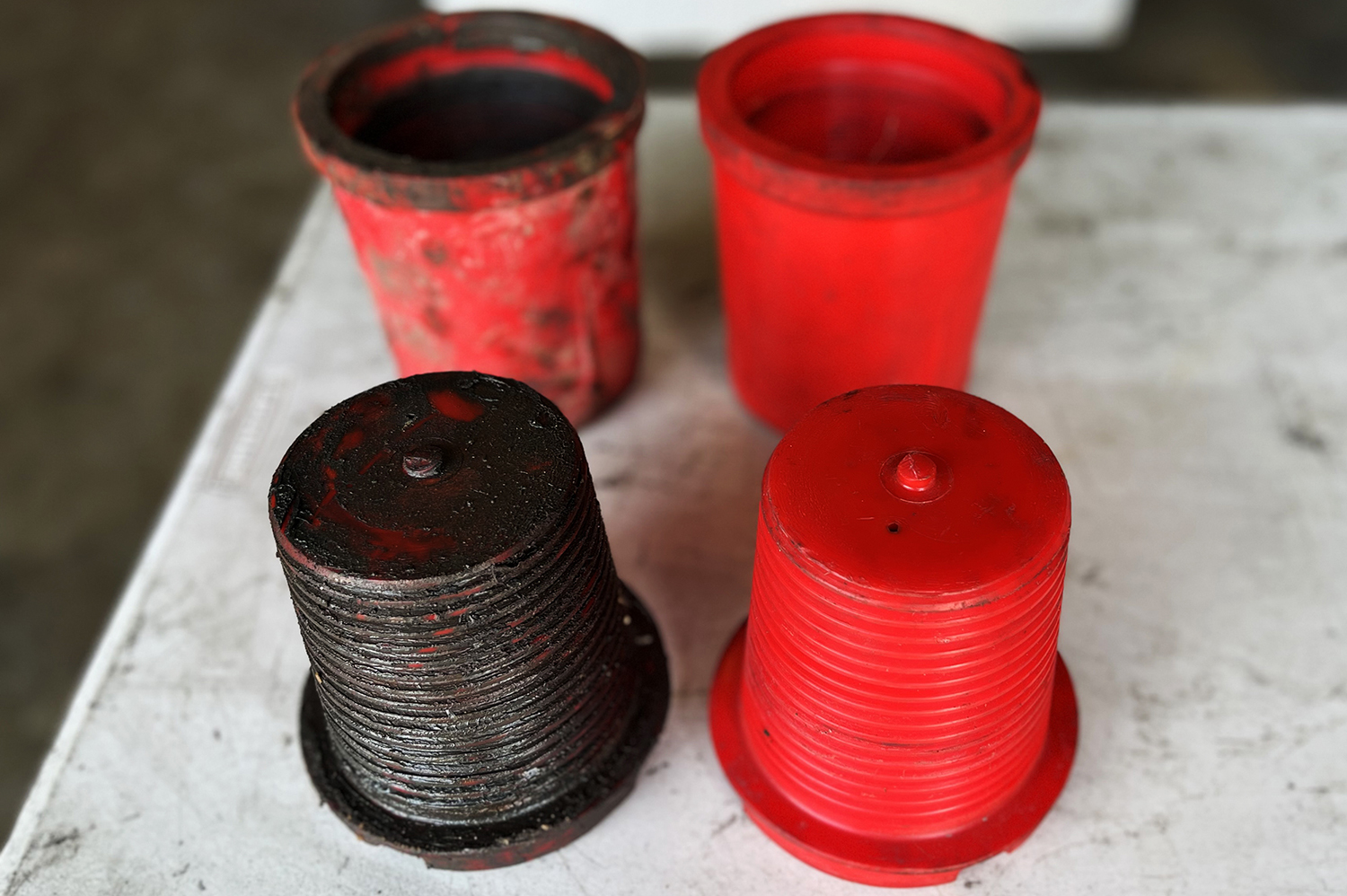 before :|: Refurbished thread protectors :|: after