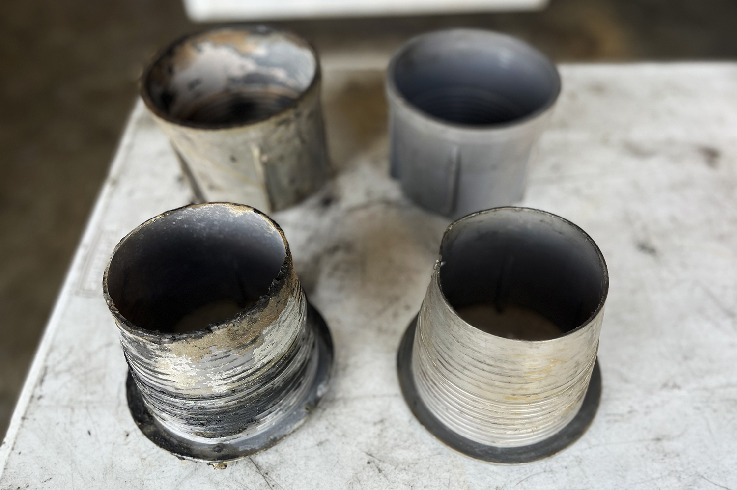 before :|: Refurbished thread protectors :|: after